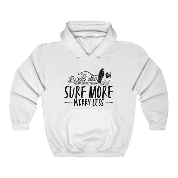 Surf More. Worry Less - Unisex Hoodie Sweatshirt