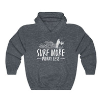Surf More. Worry Less - Unisex Hoodie Sweatshirt